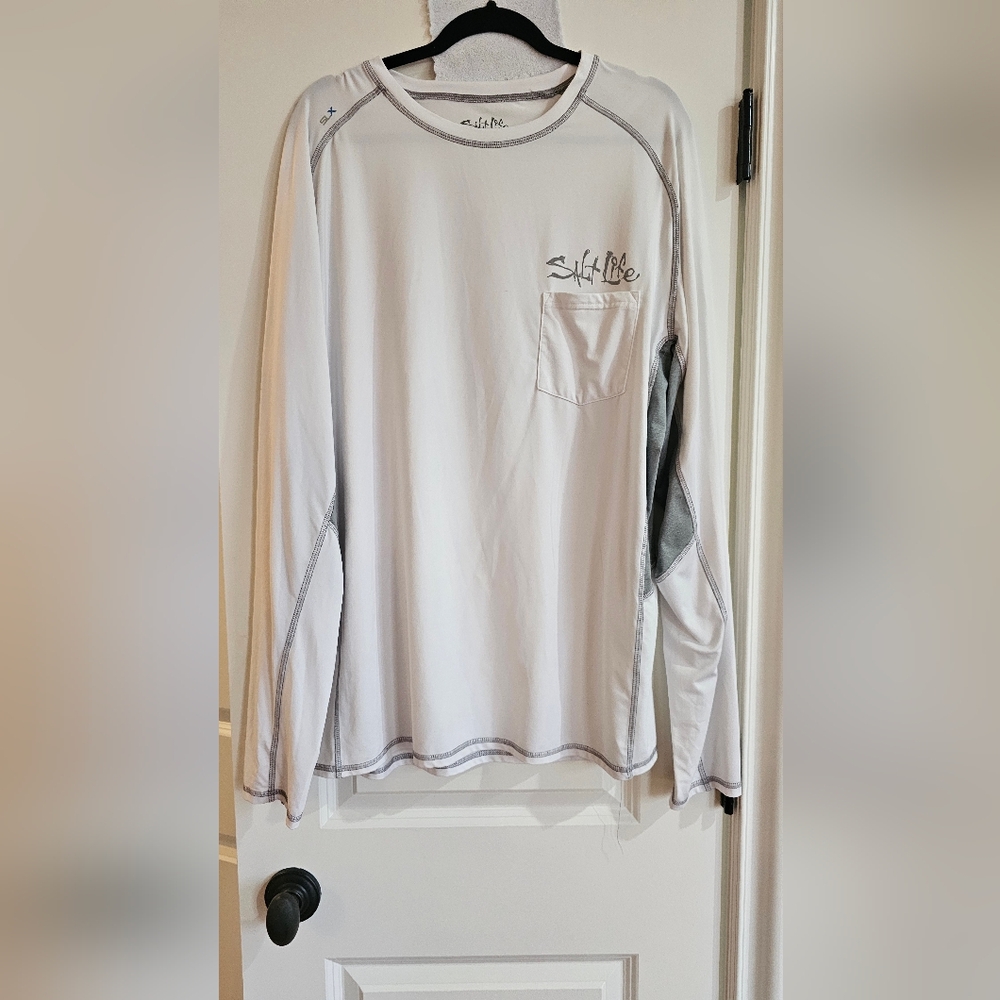Salt Life Men's Light Gray Long Sleeve Tee